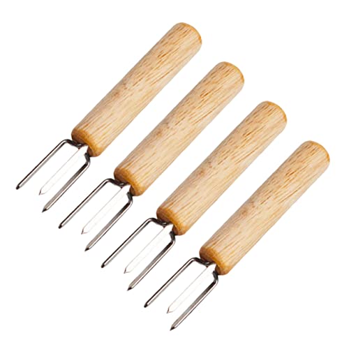 Abaodam 4 Stücke Holzgriff Grillstäbchen für Mais Obst und Tragbare Grillgabeln Spülmaschinengeeignet Robust Kinderfreundlich für Bbq Partys und Camping Abaodam 4 Stücke Holzgriff Grillstäbchen für Mais Obst und Tragbare Grillgabeln Spülmaschinengeeignet Robust Kinderfreundlich für Bbq Partys und Camping von Abaodam
