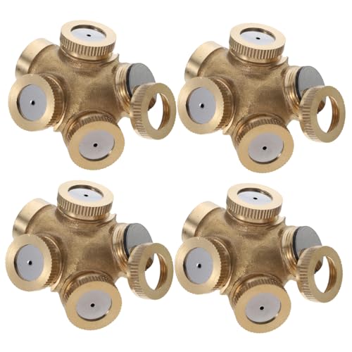 Abaodam 4Stücke Teiliges Sprühdüsen für Gartenbewässerung Messing Sprinklerdüsen für Nebel und Kühlanwendungen für Landwirtschaft und Industrielle Abaodam 4Stücke Teiliges Sprühdüsen für Gartenbewässerung Messing Sprinklerdüsen für Nebel und Kühlanwendungen für Landwirtschaft und Industrielle von Abaodam