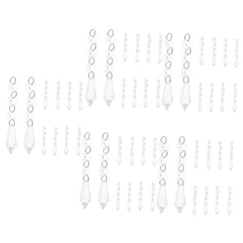Abaodam 5 Sätze Kristallanhänger Hängeornamente Dekoration Kronleuchter Kristalle Kugeln Ornamente Hängeanhänger Hängedekor Lichter Für Raumdekoration Decke Party 10 Stück * 5 von Abaodam