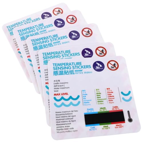 Abaodam 5 Stück Badewasser Temperaturaufkleber für Wasserdichtes Thermometer für Babybadewanne Zuverlässige Temperaturanzeige Einfache Anwendung und Vielseitig Einsetzbar Abaodam 5 Stück Badewasser Temperaturaufkleber für Wasserdichtes Thermometer für Babybadewanne Zuverlässige Temperaturanzeige Einfache Anwendung und Vielseitig Einsetzbar von Abaodam