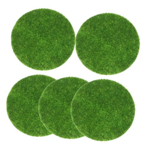 Abaodam 5 Stück Künstliches Moos für Innendekoration und Gartenlandschaft Realistische Mikrolandschafts Deko DIY Projekte Grüne Matte Pflegeleicht von Abaodam