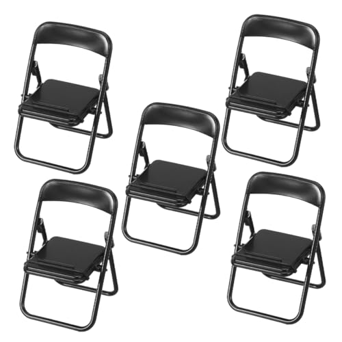 Abaodam 5 Stück MINI STUHR-förmiger Mobilfunkhalter faltbar Stuhl-Telefonhalter Falten Klappstühle drinnen Mehrzweck Mini-Stuhl Miniaturstühle Telefonstuhlhalter Mini Möbel Plastik Schwarz Abaodam 5 Stück MINI STUHR-förmiger Mobilfunkhalter faltbar Stuhl-Telefonhalter Falten Klappstühle drinnen Mehrzweck Mini-Stuhl Miniaturstühle Telefonstuhlhalter Mini Möbel Plastik Schwarz von Abaodam