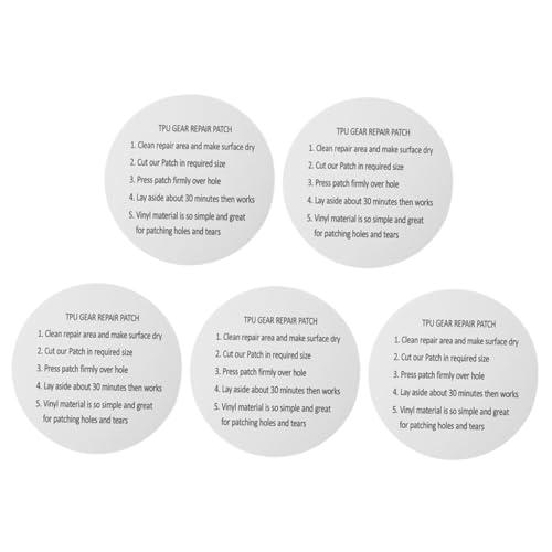 Abaodam 5 Stück TPU Reparaturpatch Transparent Selbstklebend Reißfest für Zelt Schwimmring und Aufblasbare Produkte Temperaturbeständig Langlebig zum Flicken von Bruchstellen Abaodam 5 Stück TPU Reparaturpatch Transparent Selbstklebend Reißfest für Zelt Schwimmring und Aufblasbare Produkte Temperaturbeständig Langlebig zum Flicken von Bruchstellen von Abaodam