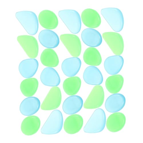 Abaodam 500 Stück Leuchtsteine Glühende Kieselsteine für Garten Aquarium Dekoration Langlebige Realistische Blau grüne Nachtleuchtende Steine für Teich und Landschaft von Abaodam