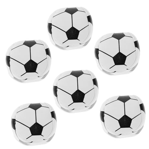 Abaodam 6 Stück Fußball-Sandsäcke Fußball Sitzsäcke Maislochbeutel Maisloch-Bohnensäcke Sitzsäcke zum Werfen Kinderbohnensäcke Kleiner Bohnensack Fußball-Sitzsack Pu Black von Abaodam