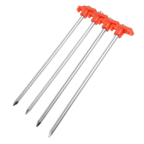 Abaodam 6 Stück Heavy Duty Zeltheringe Robuste Metall Heringe für Camping Zelte und Vordächer Wiederverwendbare Bodenanker für Sicheren Halt und Stabilität Beim Zelten von Abaodam