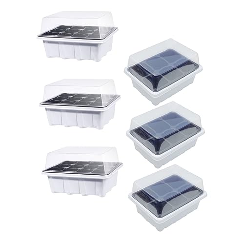 Abaodam 6 Stück Teiliges Pflanz Anzuchtset Langlebige Kunststoff Nachzuchtschalen Vertiefungen Leicht und für Gartenpflanzen und Setzlinge Praktische Starterbox für Bessere Keimung Abaodam 6 Stück Teiliges Pflanz Anzuchtset Langlebige Kunststoff Nachzuchtschalen Vertiefungen Leicht und für Gartenpflanzen und Setzlinge Praktische Starterbox für Bessere Keimung von Abaodam