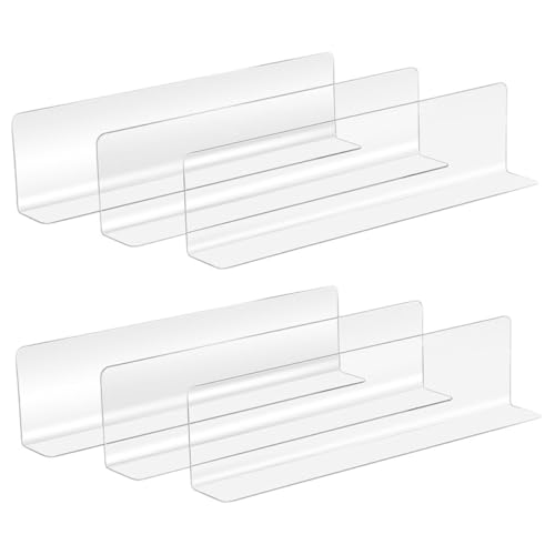 Abaodam 6Stücke Transparente Regalteiler für Bücherregale Förmige Warenorganisation Nicht Magnetische Trennwände für Schränke und Regale zur Klassifizierung von Snacks Abaodam 6Stücke Transparente Regalteiler für Bücherregale Förmige Warenorganisation Nicht Magnetische Trennwände für Schränke und Regale zur Klassifizierung von Snacks von Abaodam