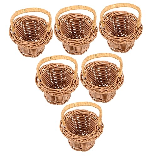 Abaodam 6stücke Mini Weidenkorb Dekorative Miniatur-blumenbaskets Für Puppenhäuser Hochzeiten Und Partys Handgefertigte Rustikale Deko-körbe Aus Rattan Für Und Wohnaccessoires von Abaodam