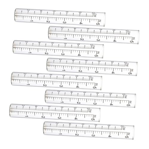 Abaodam 8 Stück Teiliges Regenmesser-Glas Ersatzrohr Transparent Präziser Outdoor Messbecher für Garten zur Genauen Niederschlagsmessung Langlebig und Witterungsbeständig von Abaodam