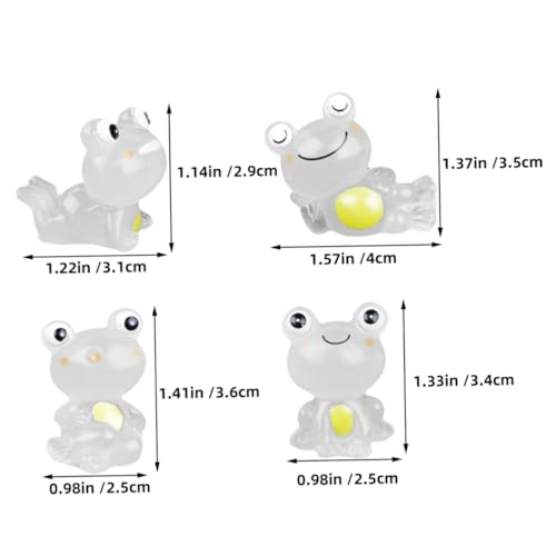 Abaodam 8 Stück Teiliges Resin Frosch Figuren Leuchtende Skulpturen Realistische Desktop Dekoration Vielseitig für Wohn Arbeitszimmer Sanftes Nachtlicht Kreative Harzkunst von Abaodam