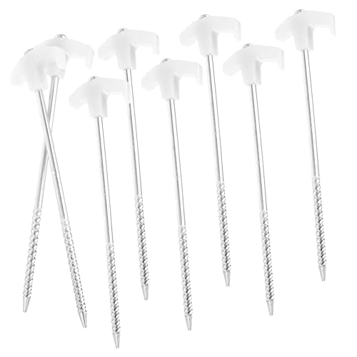 Abaodam 8 Stück Teiliges Schwere Zeltheringe mit Leuchtfunktion Rostfreie Robuste Camping Heringe für Zelte Markisen und Planen Stabiler Bodenanker für Outdoor Nutzung von Abaodam