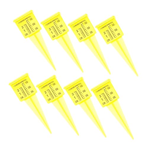 Abaodam 8 Stück Teiliges Transparenter Regenmesser für Außenbereich Gartenzubehör mit Einfacher Ablesung Wassermessgerät für Rasenfläche und Garten von Abaodam
