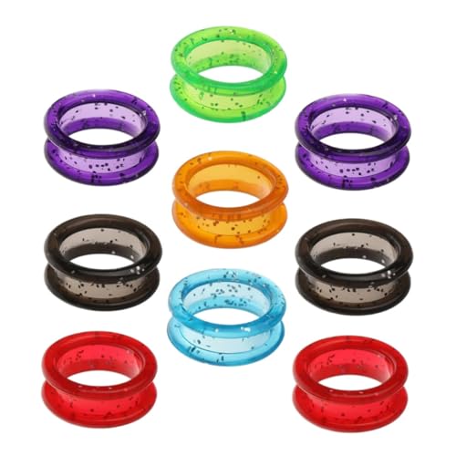 Abaodam 9 Stück Teiliges elastisches Scheren Fingerringe Rutschfest Flexibel Langlebig für Friseure und Haustierpflege für Präzises Schneiden von Haaren und Nägeln in Salon und Zuhause von Abaodam