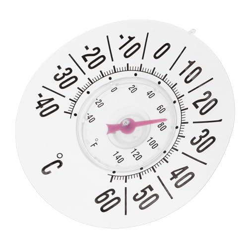 Abaodam Analoges Fensterthermometer mit Großer Saugnapfhalterung Präzises Innen Außenthermometer für Babyzimmer Gewächshaus Garten und Büro Einfach zu Befestigen Wetterfest und Vielseitig von Abaodam