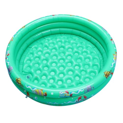 Abaodam Aufblasbarer Kinderpool Wasserbett aus Sicherem Kunststoff Selbstaufblasend für Jungen Mädchen Jahre Großer Planschpool Grün Sommerlich Spaßiges Schwimmbecken von Abaodam