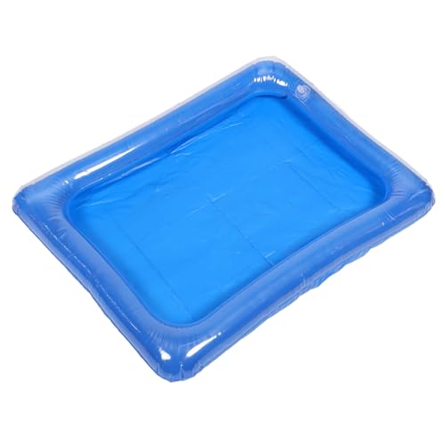 Abaodam Aufblasbarer Pool Babypools Pool Für Aufblasbarer Angelteich Sommer Angelteich Wasserpool Aufblasbarer Angelteich Rechteckig Rechteckiger Angelteich PVC Himmelblau von Abaodam