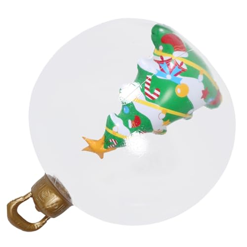 Abaodam Aufblasbarer Weihnachtsbaum Deko-Ball aus Robustem PVC Große Transparente Weihnachtskugel für Garten Wiese Haustür und Veranda Wetterfeste Outdoor-luftfigur für Festliche von Abaodam