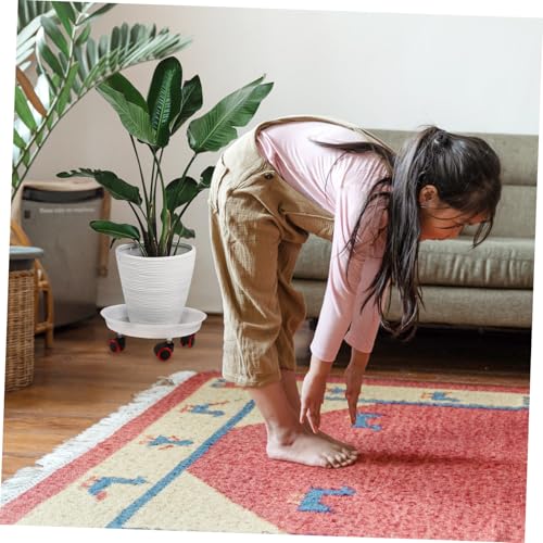 Abaodam Blumentopfuntersetzer mit Rädern Stabilem Resin Strapazierfähig und Beweglich Wasserspeicher tablett für Große Pflanzgefäße Geeignet für Balkon Garten Wohnzimmer und Terrasse Abaodam Blumentopfuntersetzer mit Rädern Stabilem Resin Strapazierfähig und Beweglich Wasserspeicher tablett für Große Pflanzgefäße Geeignet für Balkon Garten Wohnzimmer und Terrasse von Abaodam