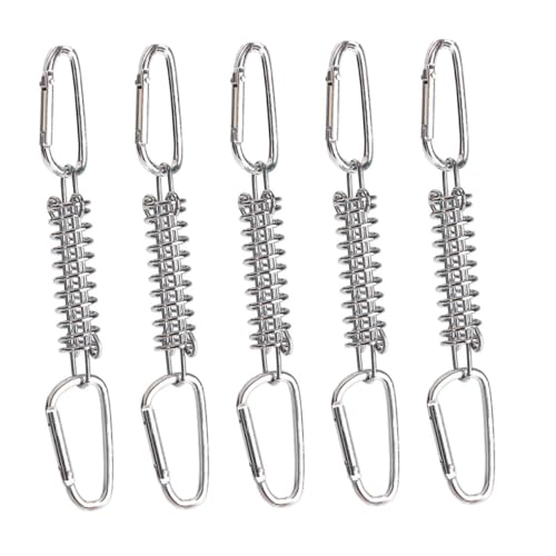 Abaodam Camping Zelt Spannhaken Teiliges Outdoor Befestigungsset mit Federösen und D Ringen Elastisch Robust Vielseitig für Zeltabspannung und Windseilfixierung von Abaodam