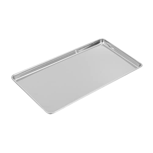 Abaodam Dessertteller Reisnudelgericht Edelstahl Hähnchenkeks Nussschalen Truthahnkocher Metallkeksbleche Campingplatte Brutzelnde Platte Restaurantplatte Party-Essenstablett von Abaodam