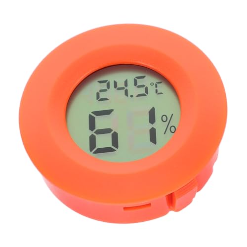 Abaodam Digitales Rundes Thermometer Hygrometer Temperatur und Luftfeuchtigkeit Messgerät für Innenräume Wohnzimmer Schlafzimmer mit Großem Display Leicht Montierbar Langlebiges Material von Abaodam
