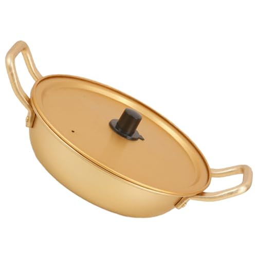 Abaodam Doppelgriff Kochtopf Aluminium mit Deckel Ramen Topf für Suppen und Nudeln für Camping und Küche Schnell Erhitzend Praktisch und Langlebig von Abaodam