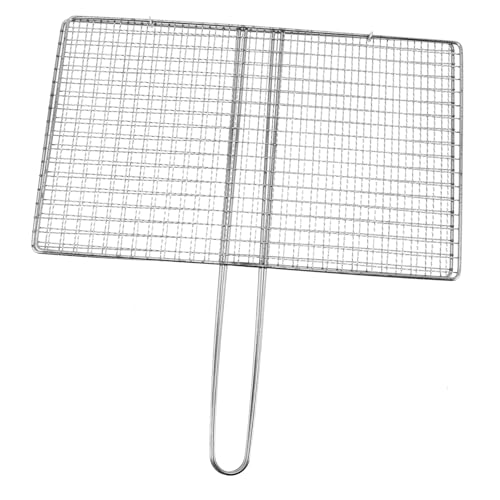 Abaodam Edelstahl Grillkorb Fischhalter Bbq Grillzubehör Dickes Grillrost Outdoor Camping Gemüse Fisch Grillkörbchen Robust Langlebig Hitzebeständig Leicht zu Reinigen von Abaodam