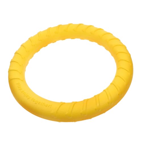 Abaodam Eva Hund Kauring für Mittelgroße Große Hunde Elastisch Langlebig Interaktives Beiß und Trainingsspielzeug Gelb mit Praktischem Trageschlaufe Sichtbares Outdoor Accessoire von Abaodam