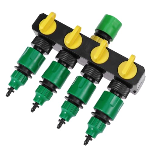 Abaodam Fach Bewässerungsventil Wasserhahn Verteiler Garten Schlauchadapter Kunststoff Langlebig Rostfrei Unabhängige Wassersteuerung für Gartenschlauch Bewässerungssystem von Abaodam