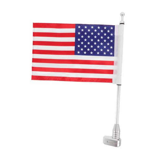 Abaodam Fahnenmast für Fahrräder und Motorräder Verstellbare Flaggenhalterung mit Silbernem Dreieckskopf für Us Flagge für Gepäckträger und Deko Robust und Wetterfest Abaodam Fahnenmast für Fahrräder und Motorräder Verstellbare Flaggenhalterung mit Silbernem Dreieckskopf für Us Flagge für Gepäckträger und Deko Robust und Wetterfest von Abaodam