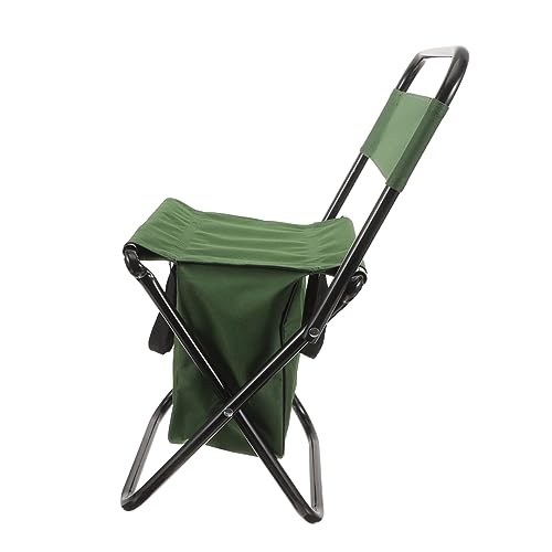 Abaodam Faltbarer Campingstuhl mit Rückenlehne Vielseitiger Outdoor Stuhl für Angeln Garten und Kompakt und Tragbar für Camping und Ausflüge Grün von Abaodam
