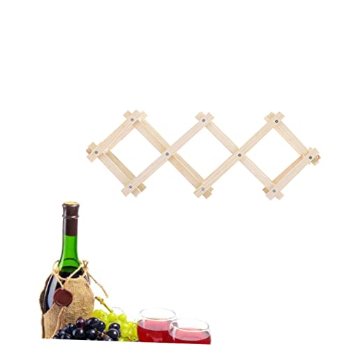 Abaodam Faltbares Weinregal aus Massivem Holz Eleganter Weinhalter für Flaschen für Küche und Burlywood Platzsparend und Abaodam Faltbares Weinregal aus Massivem Holz Eleganter Weinhalter für Flaschen für Küche und Burlywood Platzsparend und von Abaodam