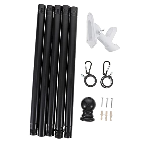 Abaodam Flaggenmast Set mit Halterung Rotierender Verwicklungsfreier Fahnenmast für Garten und Außenbereich Hochwertigem Fuß Schwarz für Dekorative Zwecke Zufällige Farbe Zufällige Farbe Abaodam Flaggenmast Set mit Halterung Rotierender Verwicklungsfreier Fahnenmast für Garten und Außenbereich Hochwertigem Fuß Schwarz für Dekorative Zwecke Zufällige Farbe Zufällige Farbe von Abaodam