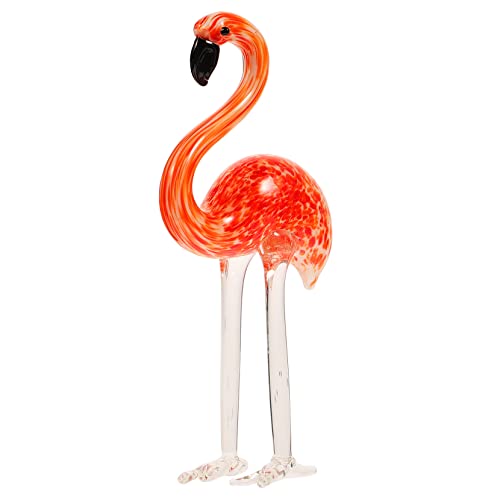 Abaodam Flamingo-Ornamente Hawaiianische Partei Bevorzugt Geschenke Tierische Flamingoverzierung Flamingo-statuen Briefbeschwerer Geschenk Tropische Partydekoration Glas Marionette Kind von Abaodam
