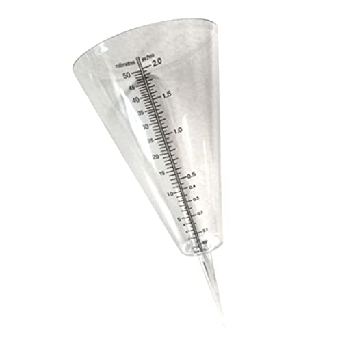 Abaodam Förmiger Regenmesser mit Bodeneinsteck Design Transparenter Regenmessbecher für Garten und Außenbereich Großer Messbecher für Präzise Niederschlagsmessung Langlebig und von Abaodam