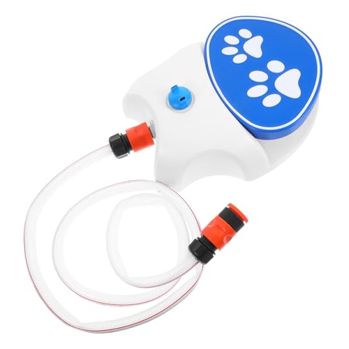 Abaodam Fußbetätigter Hundetränker mit Schlauch Outdoor Wasserspender für Haustiere Frisches Trinkwasser Abruf Tragbarer Gartenbrunnen Einfache Bedienung für Unabhängige Hunde von Abaodam