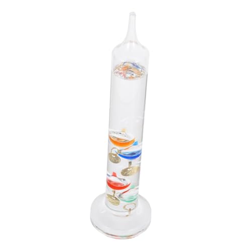 Abaodam Galileo Thermometer mit Schwebenden Kugeln Präzises Klassenzimmer-thermometer Dekoratives Wohn Büroaccessoire Goldene Temperaturmarken zu Mutter Vatertag von Abaodam