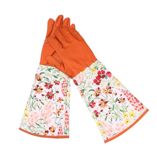 Abaodam Gartenhandschuhe mit Extra Langem Schutzärmel Strapazierfähige Arbeitshandschuhe für Gartenarbeit Atmungsaktive Flexible Schutzhandschuhe mit Bedrucktem Design Braun Abaodam Gartenhandschuhe mit Extra Langem Schutzärmel Strapazierfähige Arbeitshandschuhe für Gartenarbeit Atmungsaktive Flexible Schutzhandschuhe mit Bedrucktem Design Braun von Abaodam
