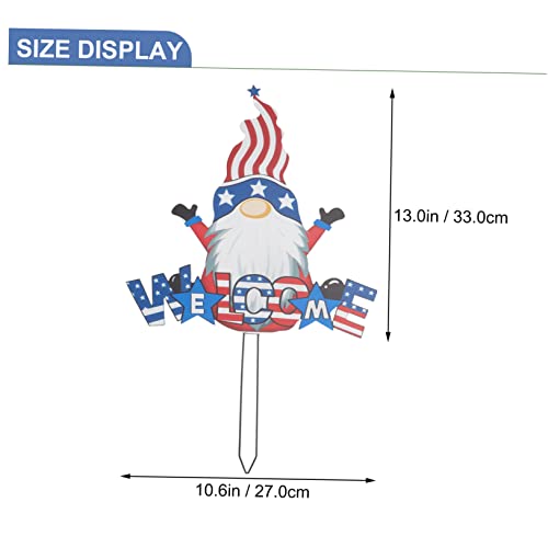 Abaodam Gartenstecker Gartenzwerg Eisen Dekorativer Erdspieß für Außenbereich Kompakte Wetterfest Praktische und Langlebige Gartendeko für Beete und von Abaodam