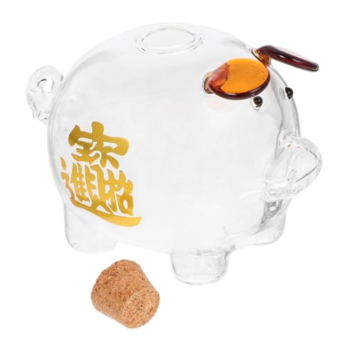 Abaodam Glas Spardose Transparent Piggy Bank Aus Hochborosilikatglas Sparbüchse Deko Für Mädchen Schlafzimmer Wohnzimmer Büro von Abaodam