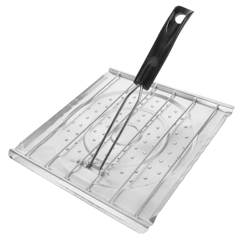 Abaodam Edelstahl Campingkocher-Toaster Grill Für Kolumbianer Herdtoaster Mit Klappgriff Fischgrill Grillkorb Arepa-Maker Grillrost Für Gasbrenner Zubehör Für Backutensilien von Abaodam