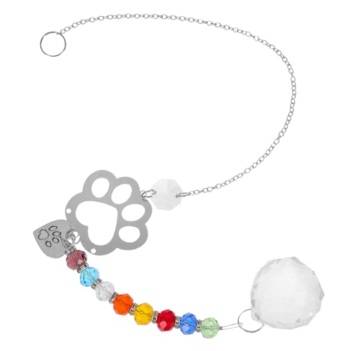 Abaodam Hängende Kristall Suncatcher für Fenster Moderne Deko mit Pfoten Design Langlebig und Installieren für und Außenbereiche Perfektes zur Einweihung von Abaodam