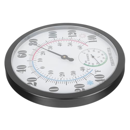 Abaodam Hängendes Garten thermometer mit Hygrometer Multifunktional Batteriefrei Großes Ziffernblatt Wanddeko für Innen und Außen Geeignet für Wohnzimmer Büro Gewächshaus und Terrasse von Abaodam