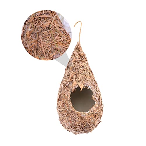 Abaodam Hängendes Vogelhaus aus Rattan Handgewebtes Brutnest für Vögel für Kleine Haustiere Bietet Natürlichen Schutz und Spielmöglichkeiten Ihrem Zuhause von Abaodam