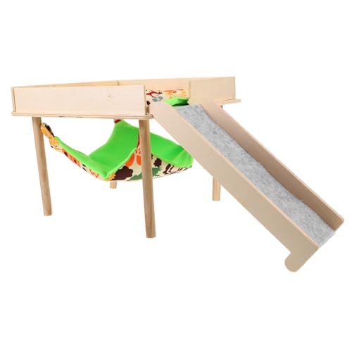 Abaodam Hamster Holzbett mit Leiter und Hängematte Dekoratives Meerschweinchen Versteck Sicheres Kleintierspielzeug Langlebiges Kuschelnest für Hamster Chinchillas Zwerghamster Abaodam Hamster Holzbett mit Leiter und Hängematte Dekoratives Meerschweinchen Versteck Sicheres Kleintierspielzeug Langlebiges Kuschelnest für Hamster Chinchillas Zwerghamster von Abaodam