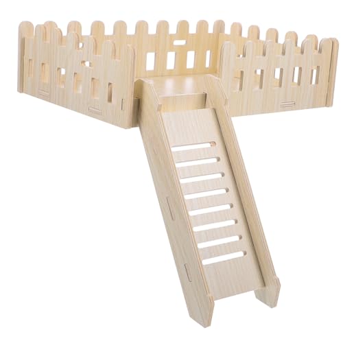 Abaodam Hamster Holzplattform mit Leiter Kletterspielzeug für Hamsterkäfig Langlebig Verschleißfest und Beißfest für Kleine Haustiere Abaodam Hamster Holzplattform mit Leiter Kletterspielzeug für Hamsterkäfig Langlebig Verschleißfest und Beißfest für Kleine Haustiere von Abaodam