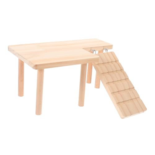 Abaodam Hamster Plattform Leiter Holzspielzeug mit Förmiger Rampe für Kleine Nager Käfig Robustes Kletterspielzeug aus Langlebigem Holz für Meerschweinchen und Chinchillas Praktische Abaodam Hamster Plattform Leiter Holzspielzeug mit Förmiger Rampe für Kleine Nager Käfig Robustes Kletterspielzeug aus Langlebigem Holz für Meerschweinchen und Chinchillas Praktische von Abaodam