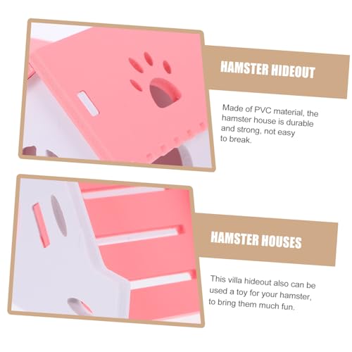 Abaodam Hamster Versteckhaus mit Leiter aus Sicherem Material Spiel und Kletterhaus für Hamster Meerschweinchen und Kleintiere Langlebiges Nagetier Zubehör Bunter Unterschlupf für von Abaodam