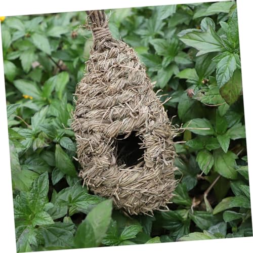 Abaodam Handgefertigtes Vogelnest aus Stroh Oval Geformtes Rustikales Vogelhaus zum Aufhängen Wetterfestes Natürliches Schlafhaus für Haustier und Wildvögel Dekorative Nisthilfe für Abaodam Handgefertigtes Vogelnest aus Stroh Oval Geformtes Rustikales Vogelhaus zum Aufhängen Wetterfestes Natürliches Schlafhaus für Haustier und Wildvögel Dekorative Nisthilfe für von Abaodam